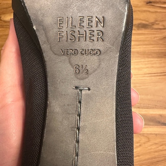 Eileen Fisher Vero Cuoio Slip On Stretchy Heels Pumps Women’s Size 6.5 Black - Picture 7 of 10